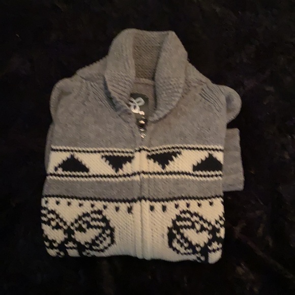 XS grey white wool Aritzia zip up - Picture 2 of 2